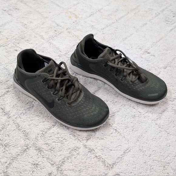 Nike Free Rn 2018 Green Cargo Khaki Running Shoes Mens Sz 7 942836-300 NEW main image 4